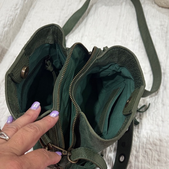 Free People Olive Green Crossbody Bag - Picture 2 of 6